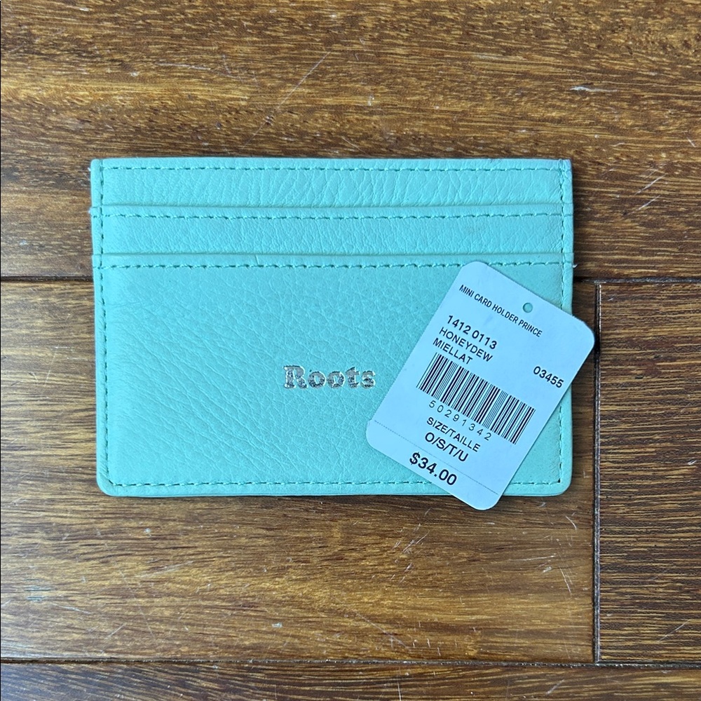 Roots Aqua Card Holder